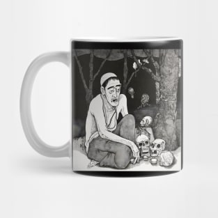 Asian painting. A man with skulls Mug